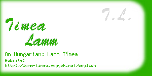 timea lamm business card